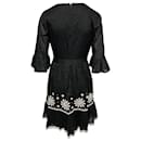 Kate Spade Embroidered Dress in Black Rayon