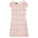 Boutique Moschinio Striped Tweed Dress In Pink Cotton - Moschino