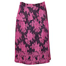 Falda de encaje floral en viscosa rosa de Erdem Shawna