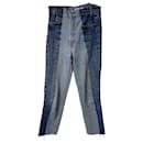 E.l.V. Contrast Straight Leg Jeans in Blue Denim - Autre Marque