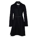 Sportmax Malia Belted Coat in Midnight Blue Wool - Max Mara