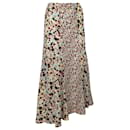Theory Asymmetric Floral Maxi Skirt in Multicolor Silk