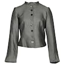 Giorgio Armani Mandarin Collar Jacket in Grey Cashmere