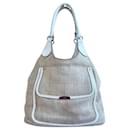TODS WOVEN CANVAS SHOULDER BAG - Tod's