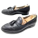 ALDEN Moccasins shoes with pompoms 10b 44 LOAFERS BLACK CORDOVAN LEATHER - Autre Marque