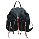 Black Nylon Backpack with Studs - Prada