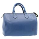 Louis Vuitton Epi Speedy 25 Hand Bag Blue M43015 LV Auth 26440