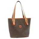 CELINE Macadam Tote Bag PVC Leather Brown Auth ar5261 - Céline