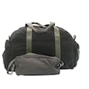 PRADA Sports Boston Bag Shoulder Bag Canvas Nylon 2Set Black Gray Auth ar4930 - Prada