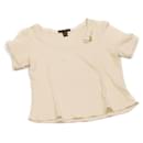 LOUIS VUITTON Short sleeve T-shirt cotton Beige LV Auth yk2187 - Louis Vuitton