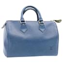 Louis Vuitton Epi Speedy 25 Hand Bag Blue M43015 LV Auth 26152