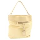PRADA Shoulder Bag Nylon Beige Auth 24179 - Prada