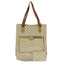 GUCCI Web Sherry Line GG Canvas Tote Bag Beige Red Green Auth ms041 - Gucci