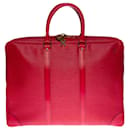 Very chic Louis Vuitton Document Holder in red epi leather,