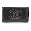 Black CC Logo Flap Wallet - Chanel