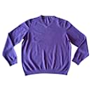 purple cashmere sweater - V neck - T. XL or 42 Massimo Dutti