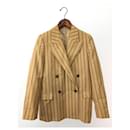 [Used] Acne Studios (Acne) Pale Orange lined Breasted Pinstripes Jacket / 34 / Wool / YLW / Stripes