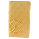 Beige Quilted Cambon Wallet - Chanel