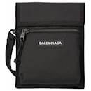 Balenciaga Men's Explorer nylon crossbody bag in black