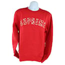 LV x Supreme Men's XL Red Monogram Arc Logo Crewneck Sweater - Louis Vuitton