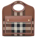 Mini Pocket Bag in Brown Canvas - Burberry