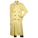 Burberry Light Yellow Polyamide Raincoat Mac Trench Jacket Co at size US8, UK10