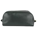 Green Taiga Leather Trousse Cosmetic Pouch Toiletry Case - Louis Vuitton