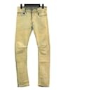[Used] Balmain denim pants Skinny bleached T570 b701 Beige 27 Domestic regular IBO15 men's