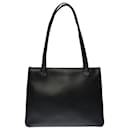 Lovely Chanel Cabas bag in smooth black leather