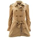 Moncler Trench Coat in Beige Polyester