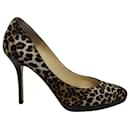 Jimmy Choo Aimee 100 Leopard Print Pumps in Pony Hair and Leather