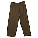 Prada Khaki Trousers in Brown Cotton