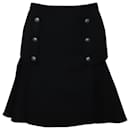 Alexander McQueen Military Mini Skirt in Black Wool - Alexander Mcqueen