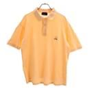 [Used]  Christian Dior Short-sleeved polo shirt 48 Orange Christian Dior Kanoko One-point embroidery Men's