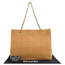 [Used] CHANEL Wild Stitch Chocolate Bar Tote Bag with Camel Seal 7th - Chanel