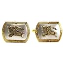 [Used]   Burberry Cuffs Silver 925 Gold x Silver Used AB Rank BURBERRY ｜ Accessories Men's Men's Business Work Suit Accessories Cufflinks SV925 Swiville Style - Thomas Burberry
