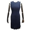 SHORT SLEEVELESS DRESS PAULE KA S 36 NAVY BLUE NAVY DRESS - Paule Ka