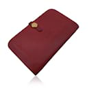 Hermes Red Togo Leather Dogon Duo Bifold Wallet Clou de Selle - Hermès