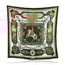 Hermes Vintage Burgundy Silk Scarf Ludovicus Magnus de la Perriere - Hermès