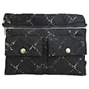 [Used] Chanel Bag Waist Pouch Body Bag Old Travel Line AB Rank Black Black Ladies CHANEL