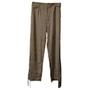 Valentino Belted Pants in Beige Viscose