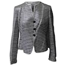 Armani Collezioni Striped Shiny Jacket in Multicolor Viscose