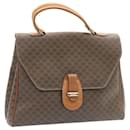 CELINE Macadam Canvas Hand Bag PVC Leather Brown Auth ar5452 - Céline