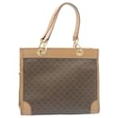 CELINE Macadam Canvas Hand Bag PVC Leather Brown Auth ki1291 - Céline
