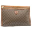 CELINE Macadam Canvas Clutch Bag PVC Leather Brown Auth ki1310 - Céline