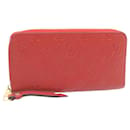 LOUIS VUITTON Monogram Empreinte Zippy Wallet Red M60017 LV Auth knn040 - Louis Vuitton