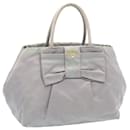 PRADA Hand Bag Nylon Gray Auth 27517 - Prada