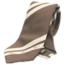 LOUIS VUITTON CUP Necktie Silk Brown LV Auth ms214 - Louis Vuitton