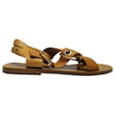 Joseph Gaya Strappy Sandals in Tan Nappa Leather