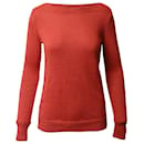 Theory Crew Neck Sweater in Coral Wool